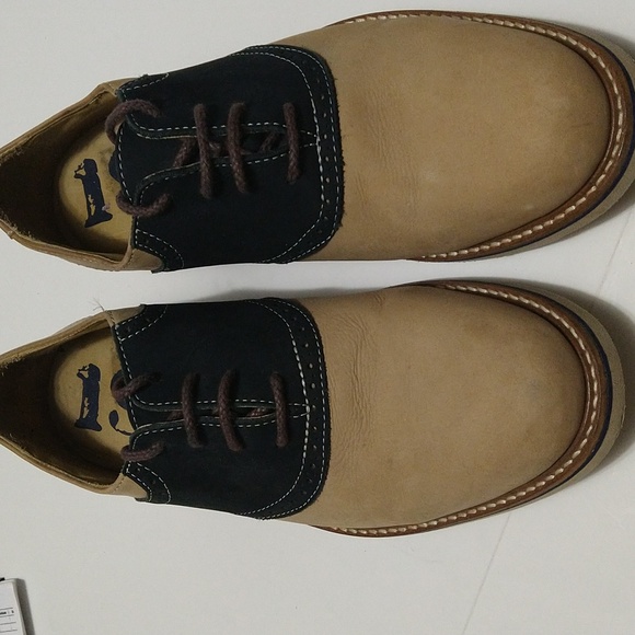 1901 Suede Navy & Tan Lace Up Oxford Shoes Size 8M #S-177 - Picture 3 of 7